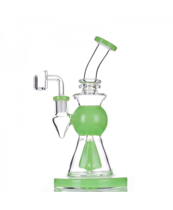 8.5" Slitted Showerhead Dab Rig w- Reclaim Catch