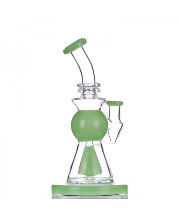 8.5" Slitted Showerhead Dab Rig w- Reclaim Catch