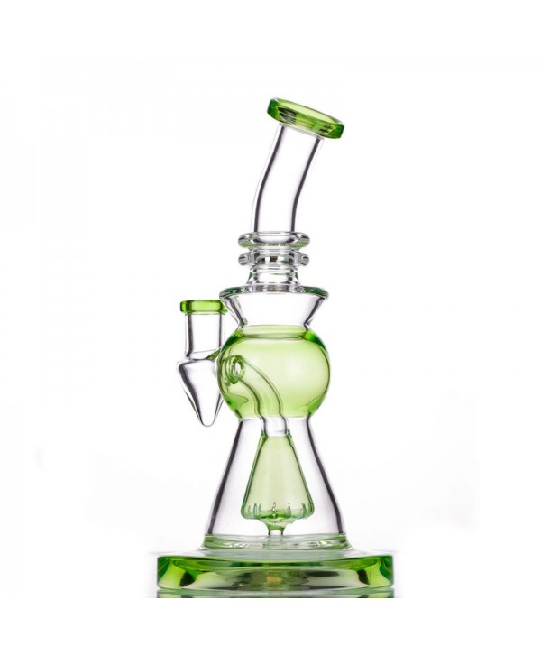 8.5" Slitted Showerhead Dab Rig w- Reclaim Catch