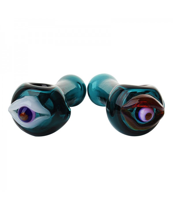 Bjorn Jorgøn Blue 3D Eyeball Hand Pipe