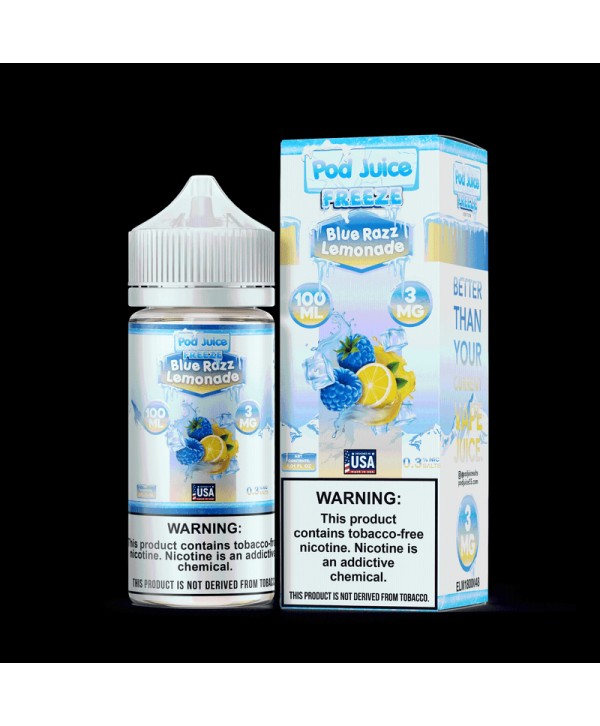 Pod Juice Freeze Blue Razz Lemonade TF 100ml Vape Juice