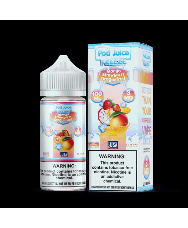 Pod Juice Freeze Mango Strawberry Dragonfruit TF 100ml Vape Juice