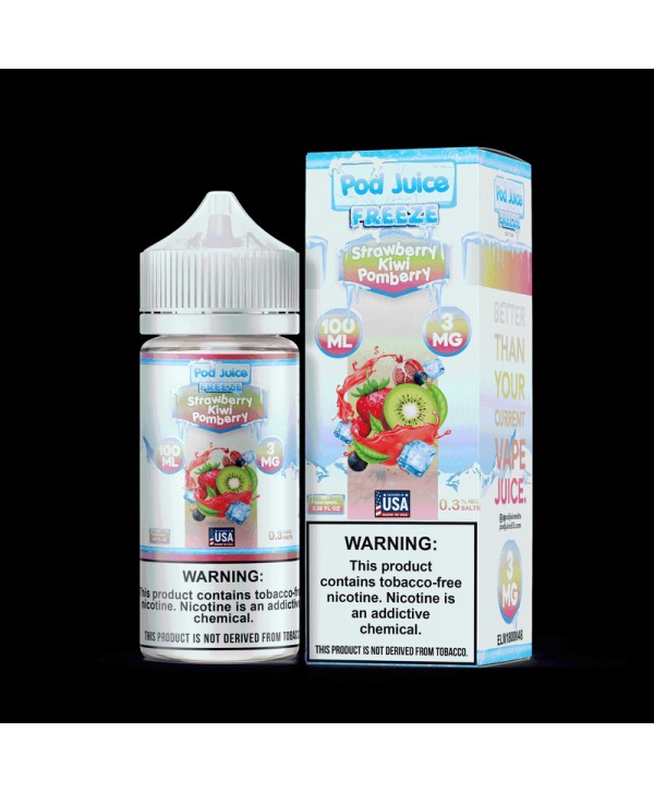 Pod Juice Freeze Strawberry Kiwi Pomberry TF 100ml Vape Juice