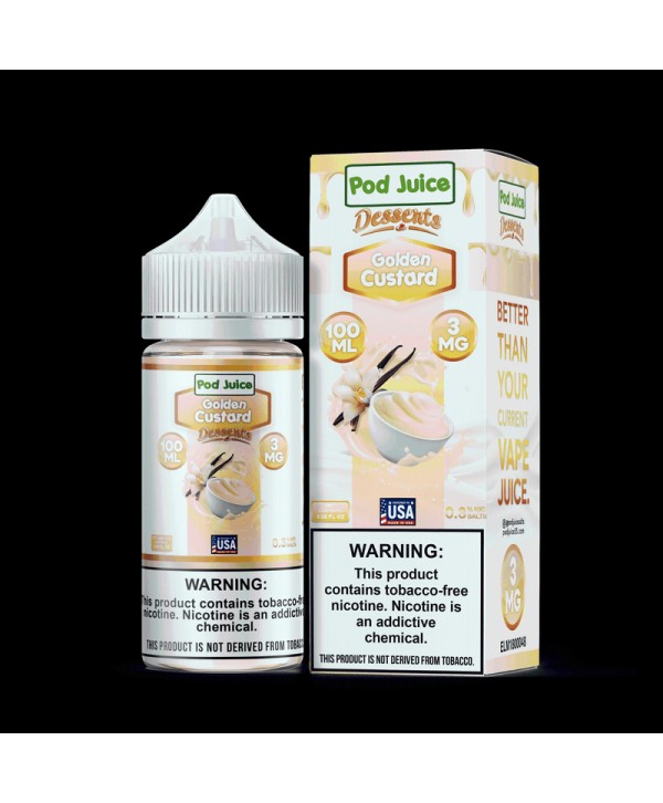 Pod Juice Desserts Golden Custard TF 100ml Vape Juice