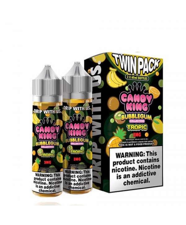 Candy King Twin Pack Bubblegum Tropic 2x60ml Vape Juice