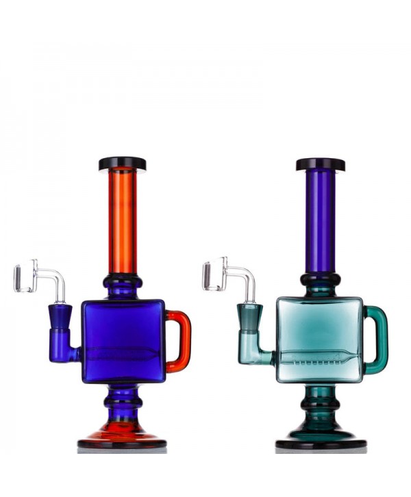 9.5" Square Recycler Dab Rig (Full Color)