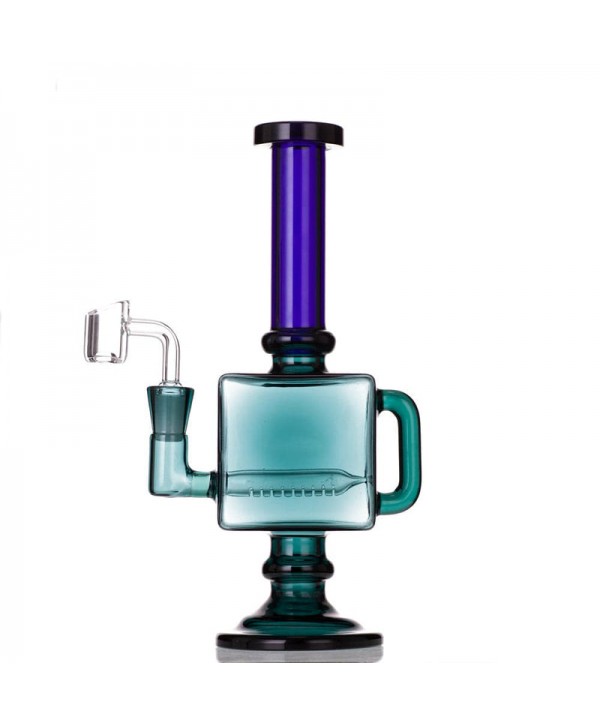 9.5" Square Recycler Dab Rig (Full Color)