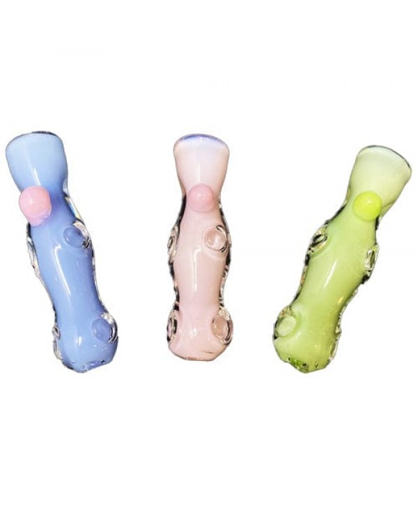 Colored Handmade Glass Chillum