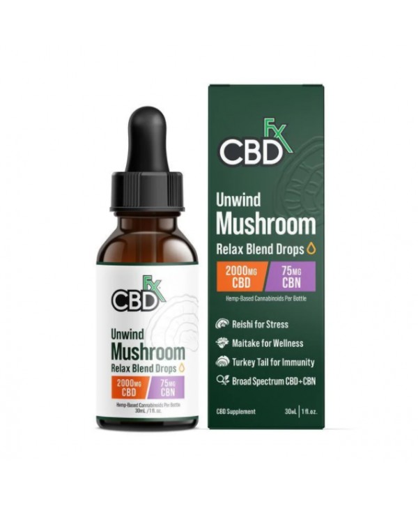 CBDfx Unwind Blend Mushroom + CBD Tincture