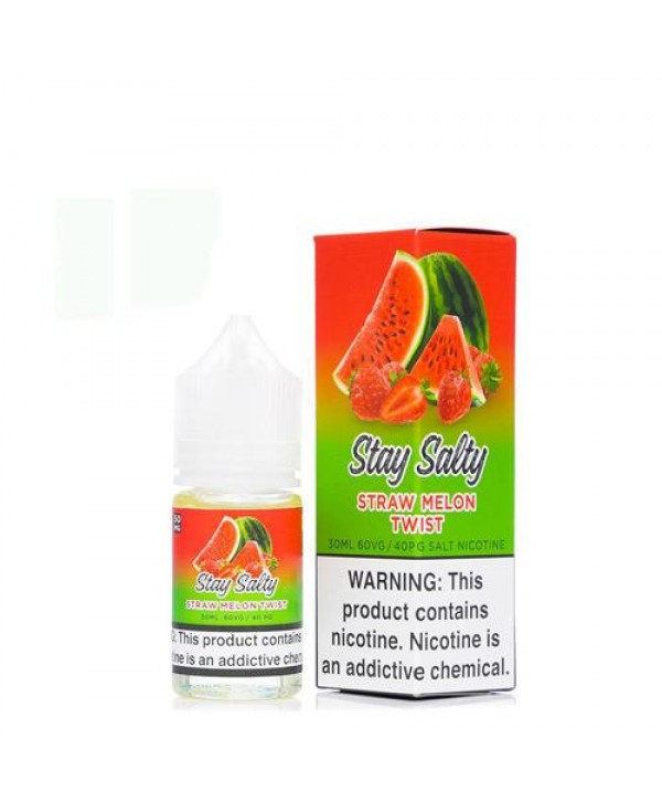 Stay Salty Salts Straw Melon Twist 30ml Nic Salt Vape Juice