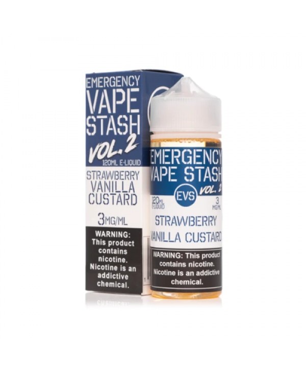 Strawberry Vanilla Custard 120ml Vape Juice - Emergency Vape Stash Vol. 2