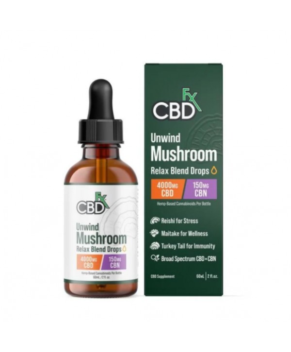 CBDfx Unwind Blend Mushroom + CBD Tincture