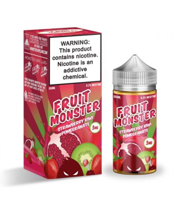 Fruit Monster Strawberry Kiwi Pomegranate 100ml Vape Juice