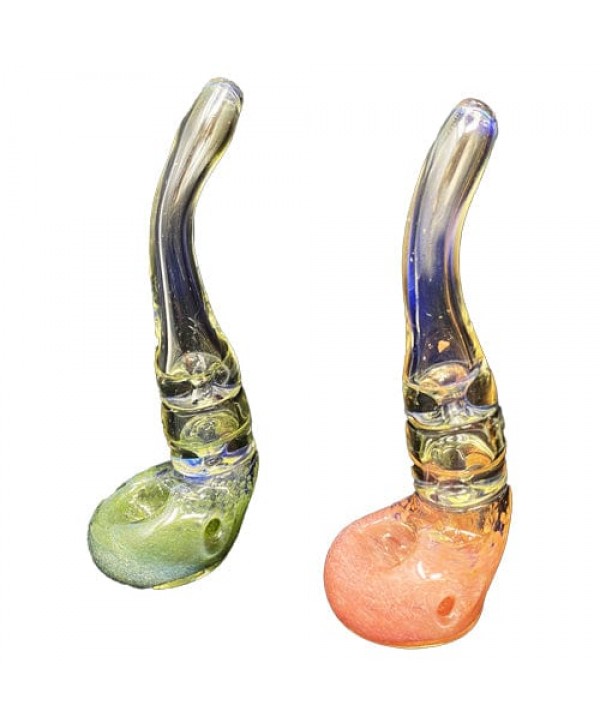 Fumed Glass Standing Sherlock Pipe