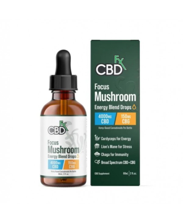 CBDfx Focus Mushroom + CBD Tincture - Energy Blend