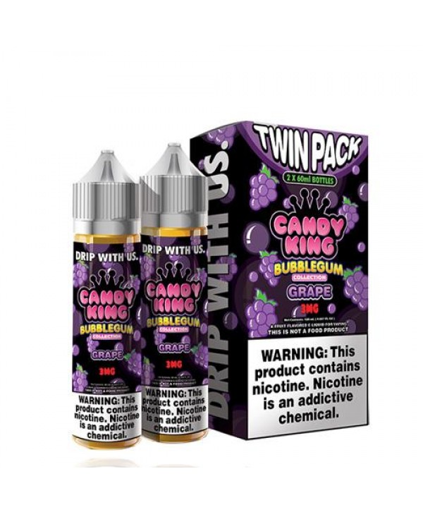 Candy King Twin Pack Bubblegum Grape 2x60ml Vape Juice