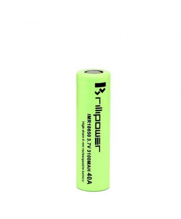 IMR 18650 Battery (3100mAh 40A Max) - Brillipower (2pcs)