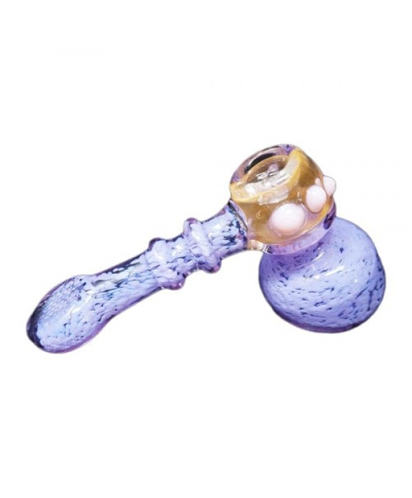 Purple Handmade Hammer Glass Pipe w- Accents