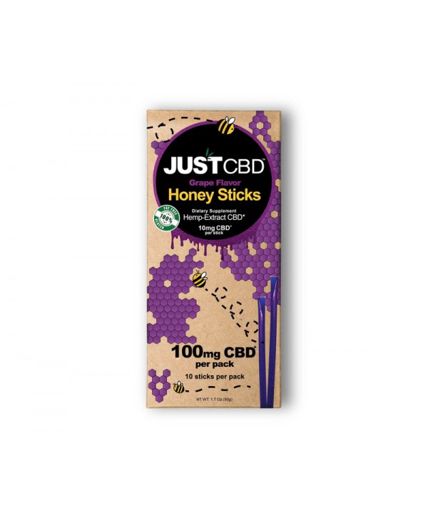 JustCBD 100mg Flavored CBD Honey Sticks