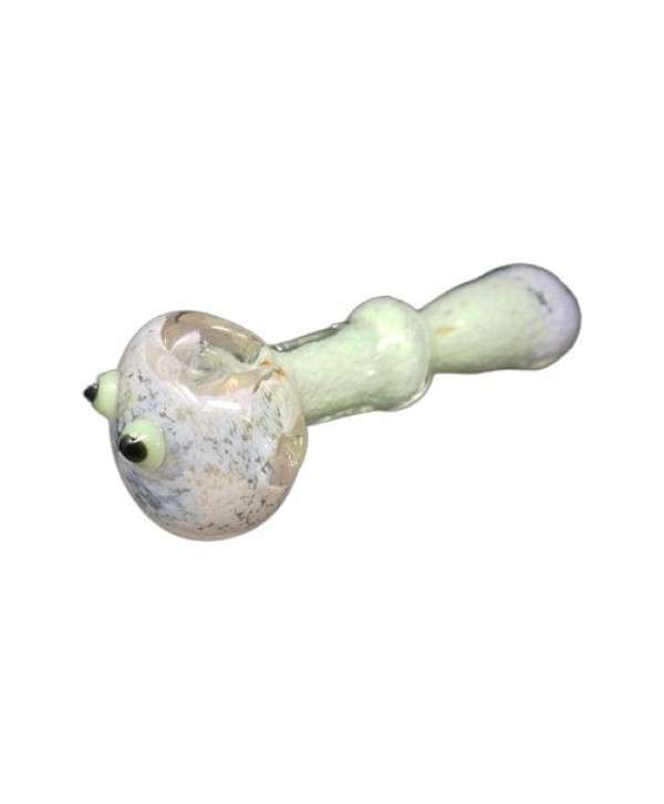 Handmade Glass Hand Pipe w- Eye Accents