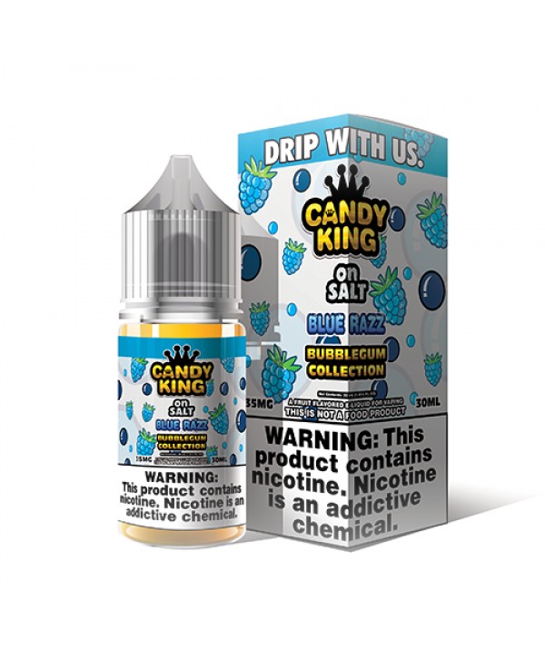 Candy King Bubblegum Salt Blue Razz 30ml Nic Salt Vape Juice