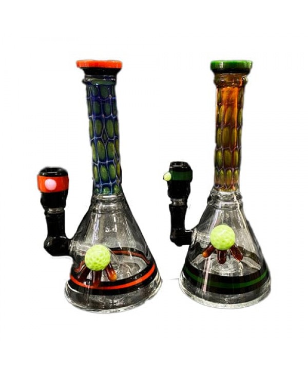 8.5" Fumed Handmade Glass Bong w- Mini Showerhead Perc