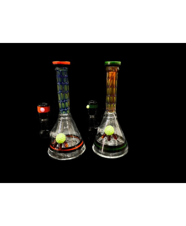 8.5" Fumed Handmade Glass Bong w- Mini Showerhead Perc