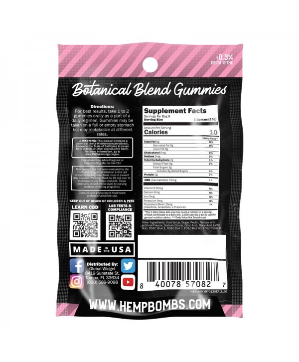 Hemp Bombs Botanical Blend CBD Gummies