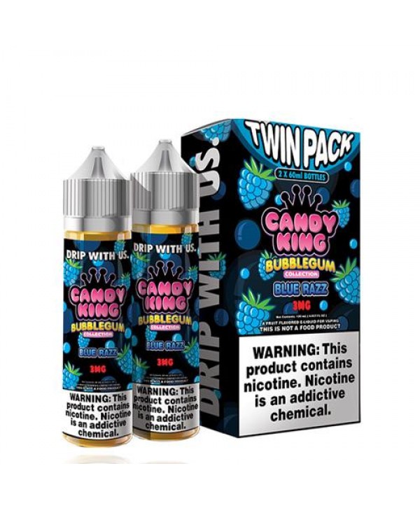 Candy King Twin Pack Bubblegum Blue Razz 2x60ml Vape Juice